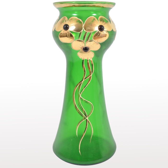 Antique Art Nouveau Czech Iridescent Glass Vase, Circa 1900