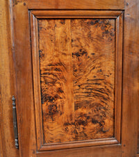 Antique French Provincial Finely Figured Walnut Wedding Armoire, circa 1750
