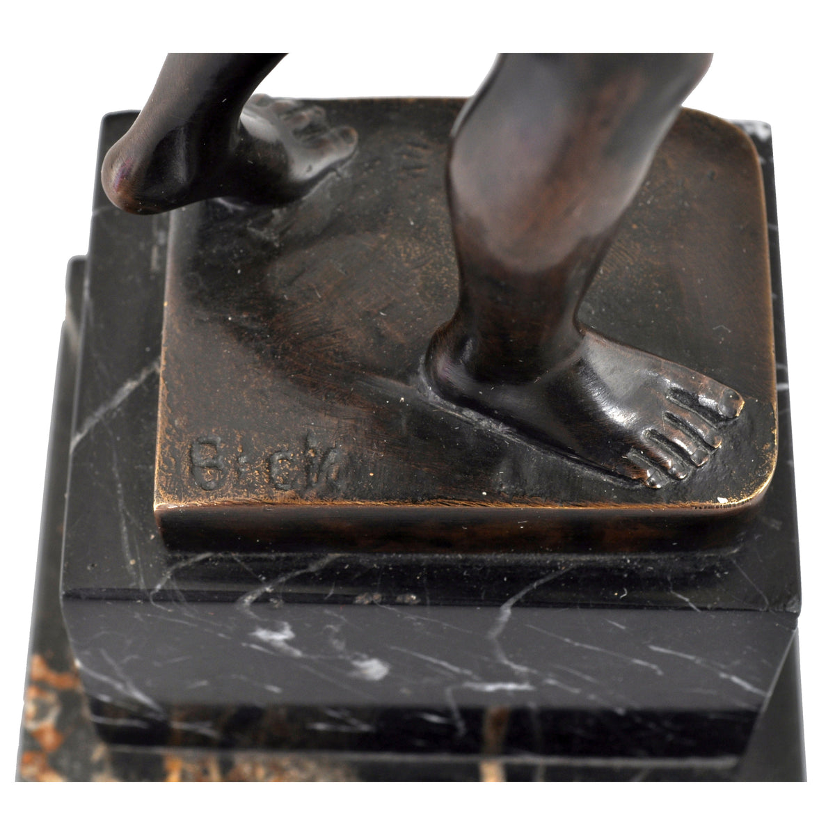 Antique Neoclassical Bronze Male Figure by Ernst Beck (1879-1941), Circa 1910