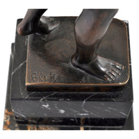 Antique Neoclassical Bronze Male Figure by Ernst Beck (1879-1941), Circa 1910