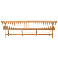 Antique American Windsor Pine & Maple Spindle Back Colonial Deacon's Bench, circa 1840