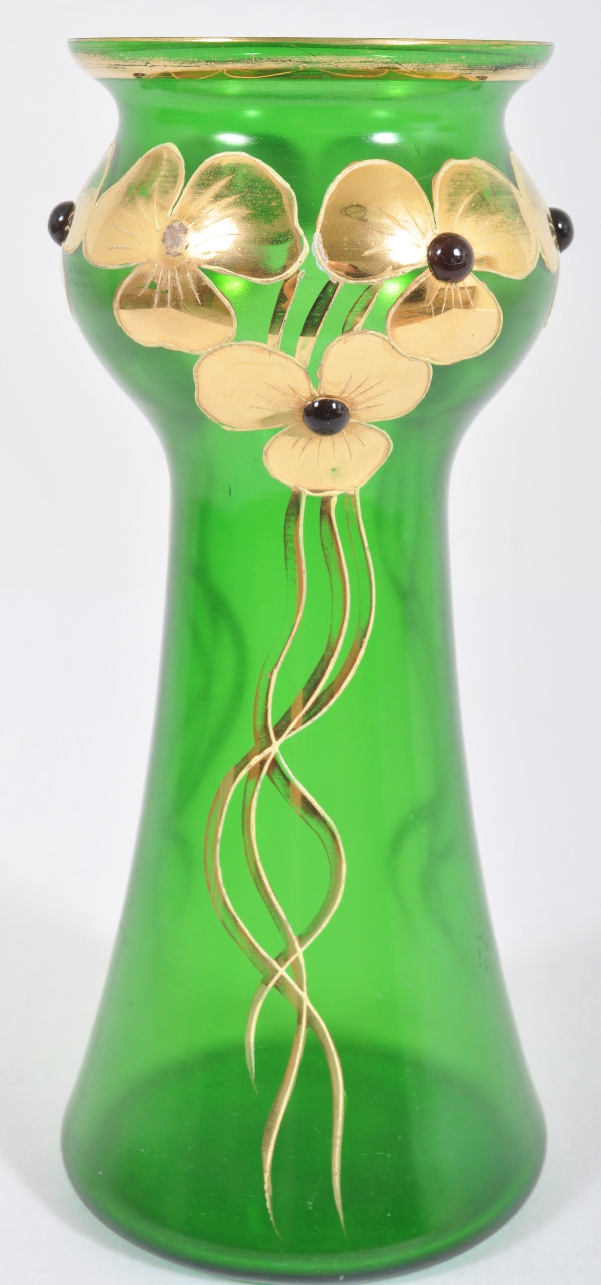 Antique Art Nouveau Czech Iridescent Glass Vase, Circa 1900