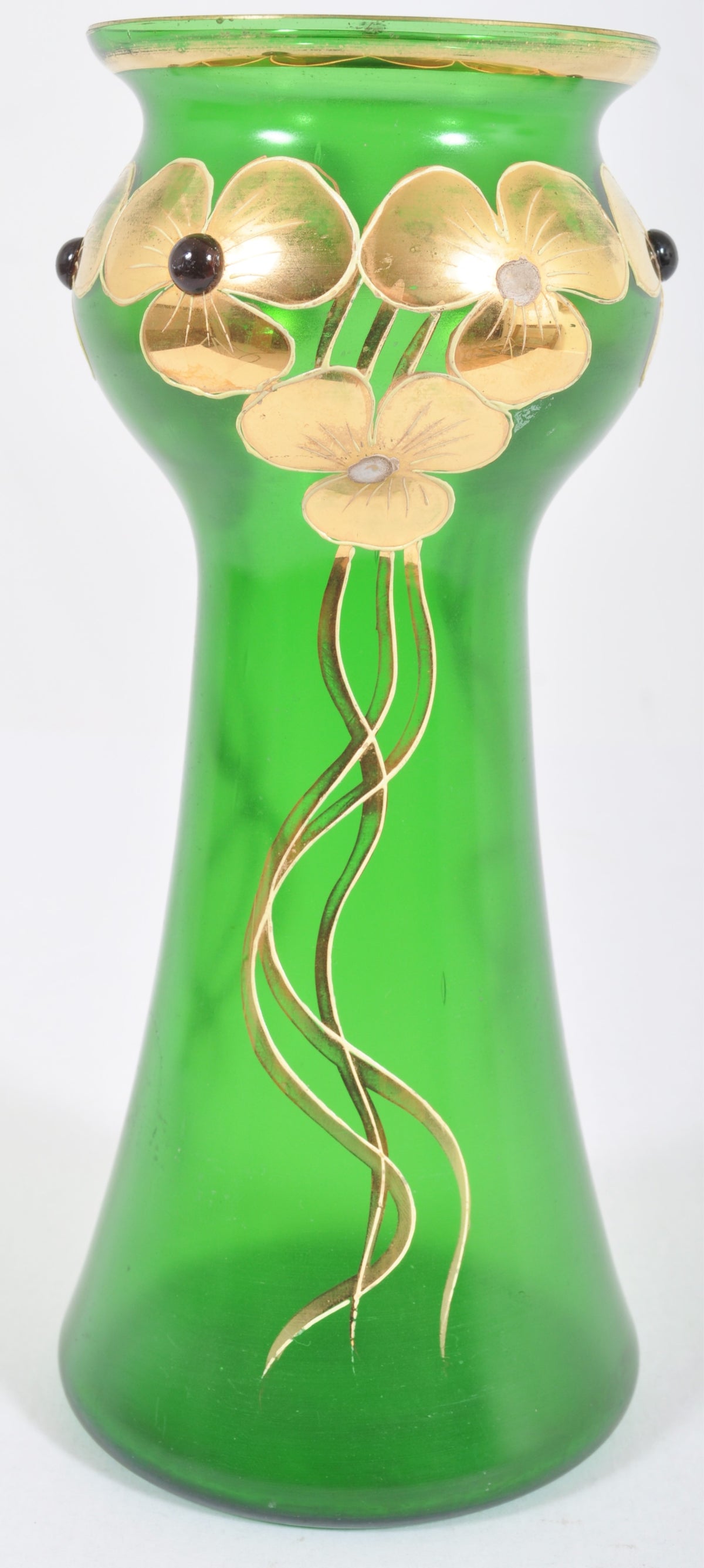 Antique Art Nouveau Czech Iridescent Glass Vase, Circa 1900