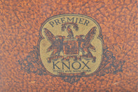 Antique Leather Strapped Saddle-Shaped Hat Box, Knox of New York, Circa 1900