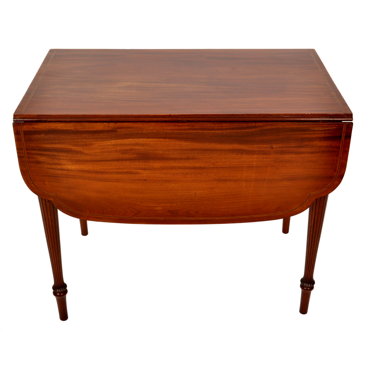 Antique American Federal Sheraton Inlaid Mahogany Pembroke Table, New York, circa 1790