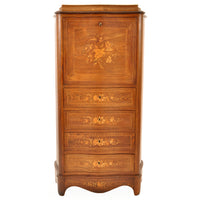 Antique French Louis XVI Inlaid Rosewood Secretaire Abattant Desk Dresser, 1880