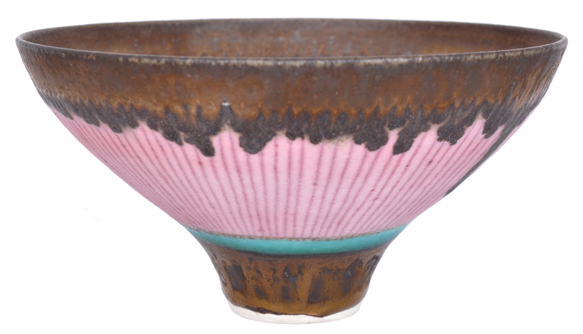 Important Dame Lucie Rie Footed Porcelain Bowl, circa 1978