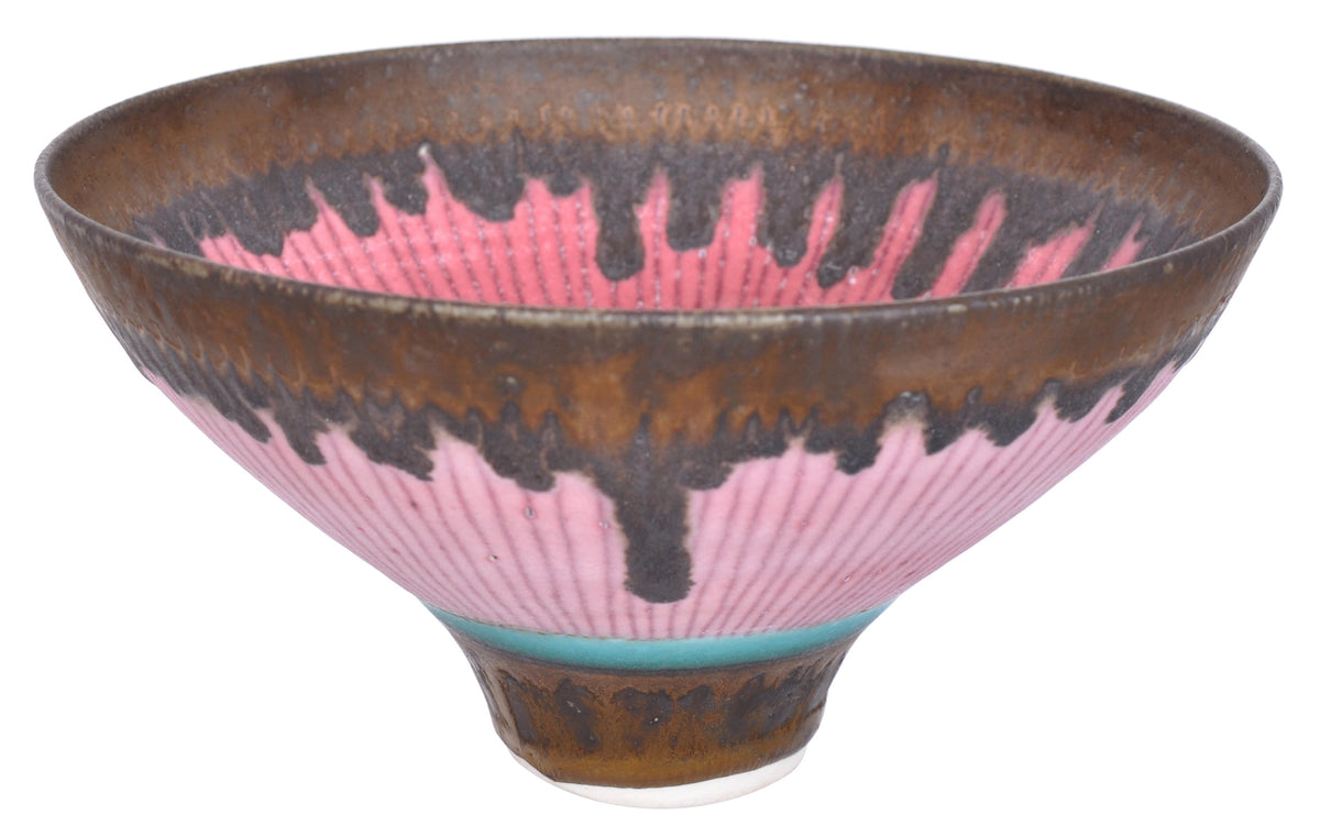 Important Dame Lucie Rie Footed Porcelain Bowl, circa 1978