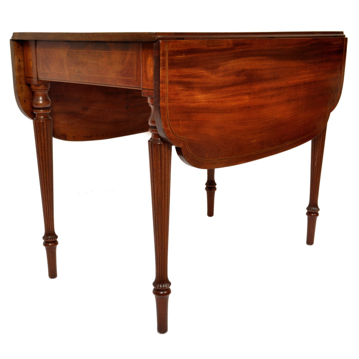 Antique American Federal Sheraton Inlaid Mahogany Pembroke Table, New York, circa 1790