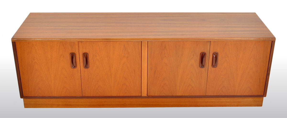 Mid-Century Modern Danish Style Teak "Fresco" Console / Credenza / Media Cabinet by G Plan, 1960s