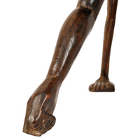 Antique West African Benin Tribal Yoruba Carved Figural Ceremonial Table / Stool, circa 1920