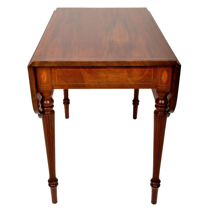 Antique American Federal Sheraton Inlaid Mahogany Pembroke Table, New York, circa 1790