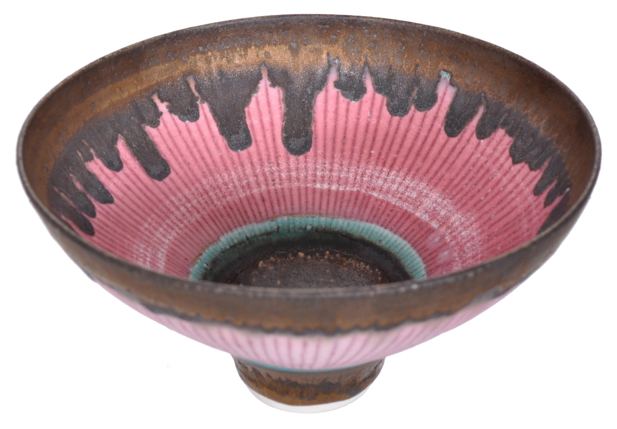 Important Dame Lucie Rie Footed Porcelain Bowl, circa 1978