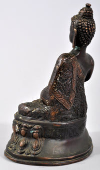 Antique 18th Century Chinese Bronze Shakyamuni Buddha Statue