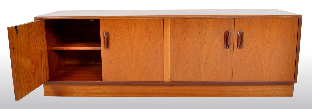Mid-Century Modern Danish Style Teak "Fresco" Console / Credenza / Media Cabinet by G Plan, 1960s