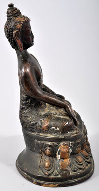 Antique 18th Century Chinese Bronze Shakyamuni Buddha Statue