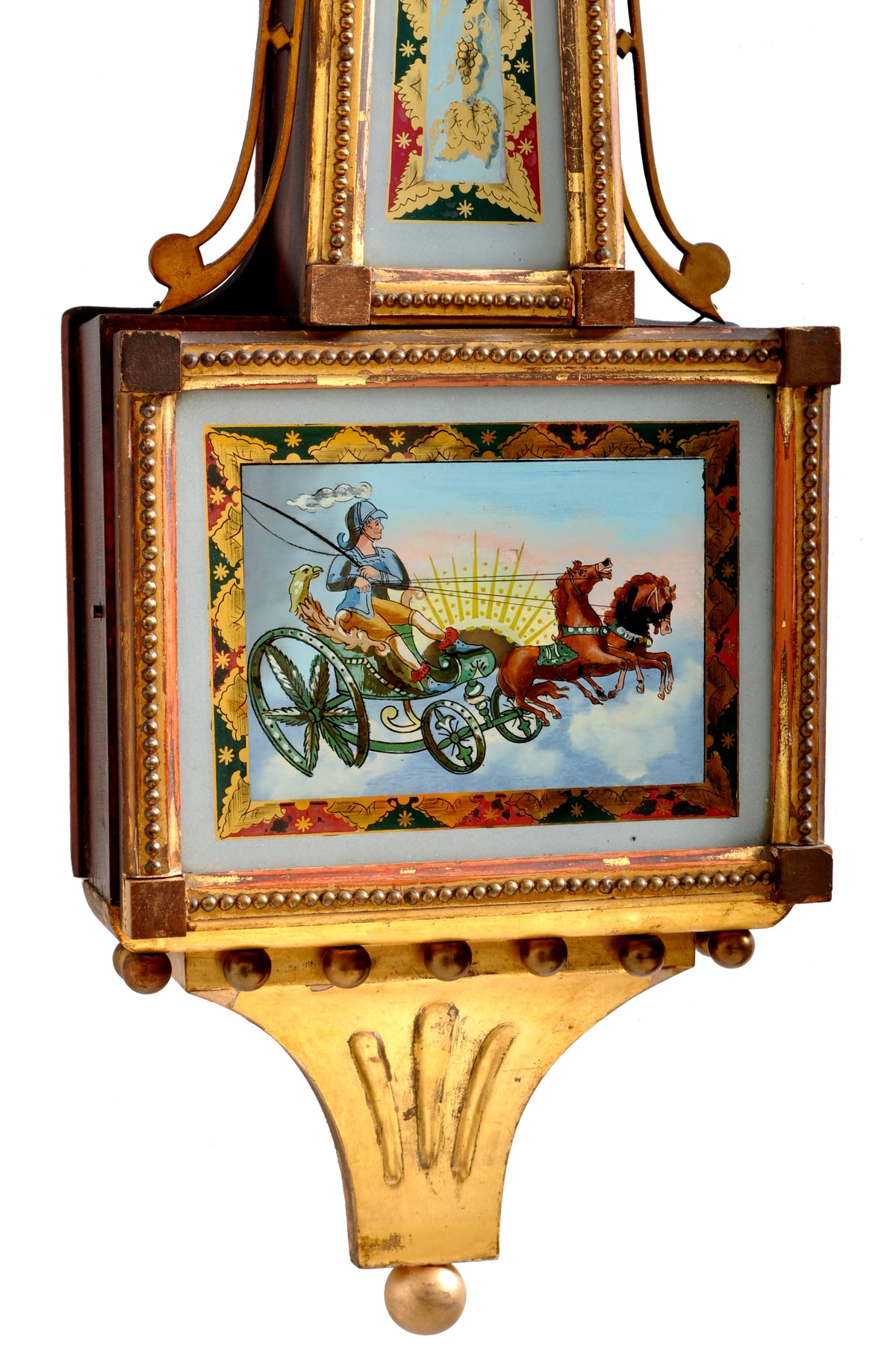Antique American Waterbury Willard 8 day Eglomise "Aurora" #6 Banjo Clock, circa 1908