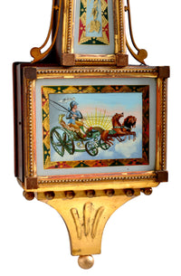 Antique American Waterbury Willard 8 day Eglomise "Aurora" #6 Banjo Clock, circa 1908