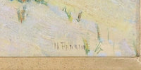 19th Century French Landscape Painting Cote d'Azur by Henri Perrin, circa 1890