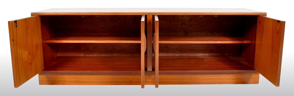 Mid-Century Modern Danish Style Teak "Fresco" Console / Credenza / Media Cabinet by G Plan, 1960s