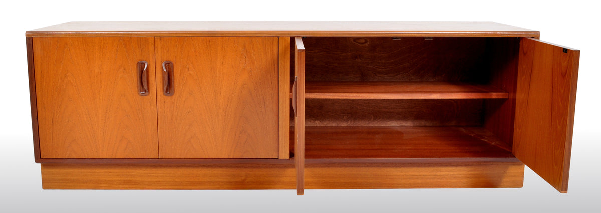 Mid-Century Modern Danish Style Teak "Fresco" Console / Credenza / Media Cabinet by G Plan, 1960s