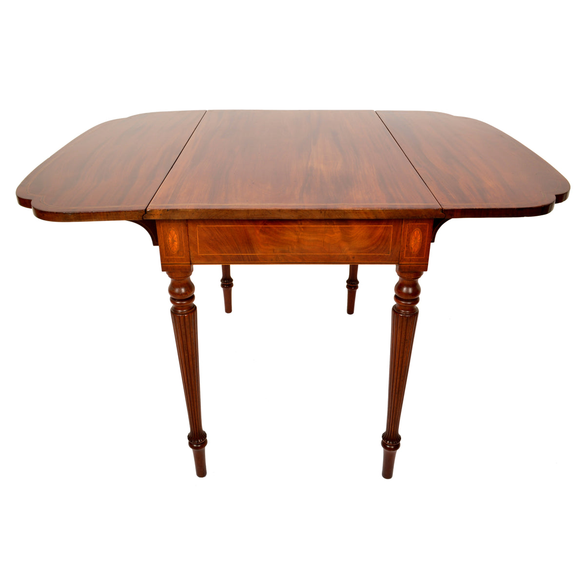 Antique American Federal Sheraton Inlaid Mahogany Pembroke Table, New York, circa 1790