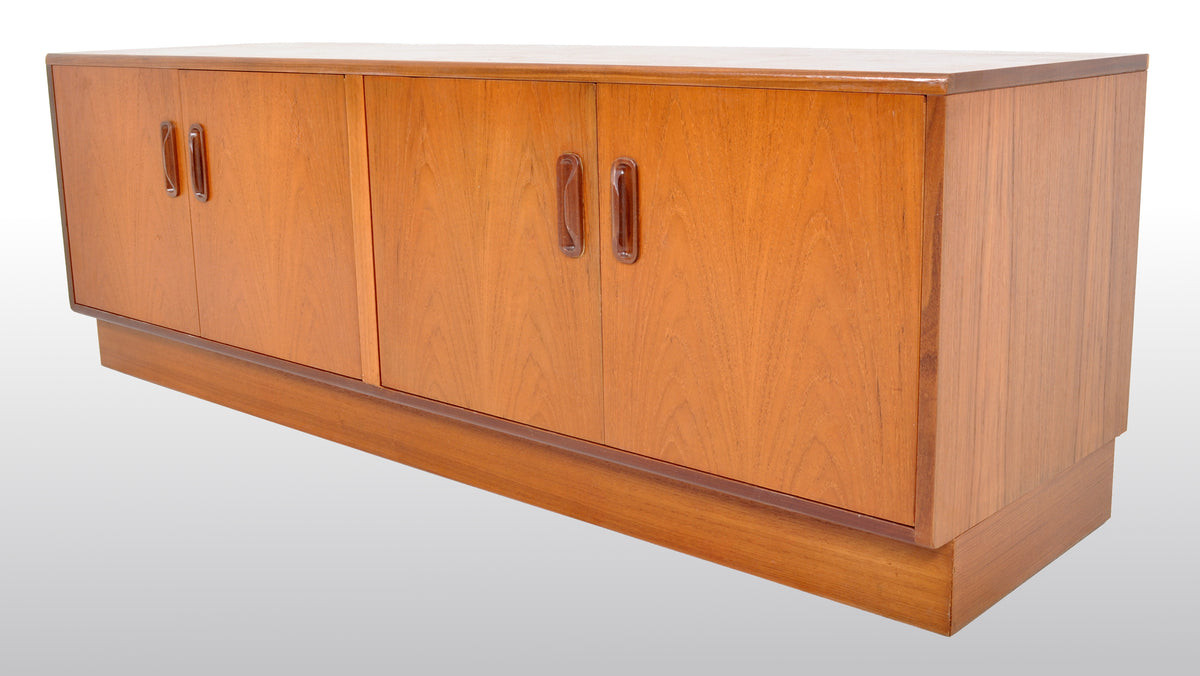 Mid-Century Modern Danish Style Teak "Fresco" Console / Credenza / Media Cabinet by G Plan, 1960s