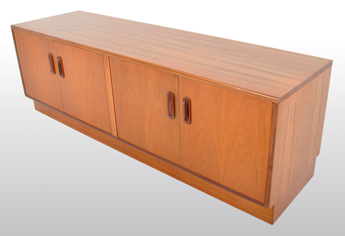Mid-Century Modern Danish Style Teak "Fresco" Console / Credenza / Media Cabinet by G Plan, 1960s