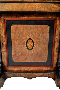 Antique Circassian Walnut Inlaid Aesthetic Movement Bonheur du Jour/Writing Desk, Circa 1880