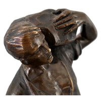 Antique Austrian Bronze Depicting a Male Figure by Ernst Beck (1879-1941), circa 1910