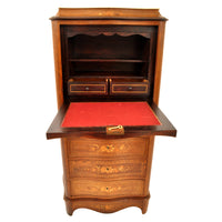 Antique French Louis XVI Inlaid Rosewood Secretaire Abattant Desk Dresser, 1880