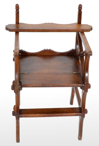 Antique Gothic Revival Arts & Crafts Metamorphic Oak Library Steps/Chair, A.W. Pugin, Circa 1860
