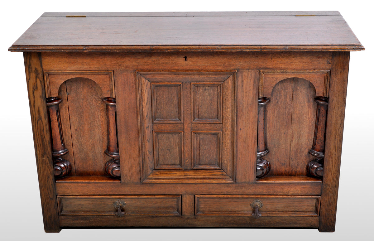 Antique 19th Century Oak Mule Chest/Coffer, circa 1870