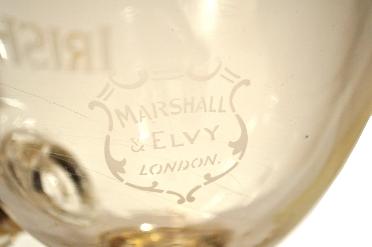 Large Antique Cut Glass Crystal Peck's Irish Whisky Dispenser / Decanter, circa 1870