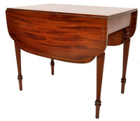 Antique American Federal Sheraton Inlaid Mahogany Pembroke Table, New York, circa 1790