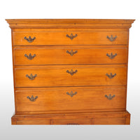 Antique American Queen Anne Connecticut Maple Highboy Chest On Stand, circa 1760