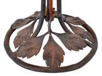 Antique French Art Deco 'Mushroom' Edgar Brandt Wrought Iron Daum Table Lamp, circa 1920