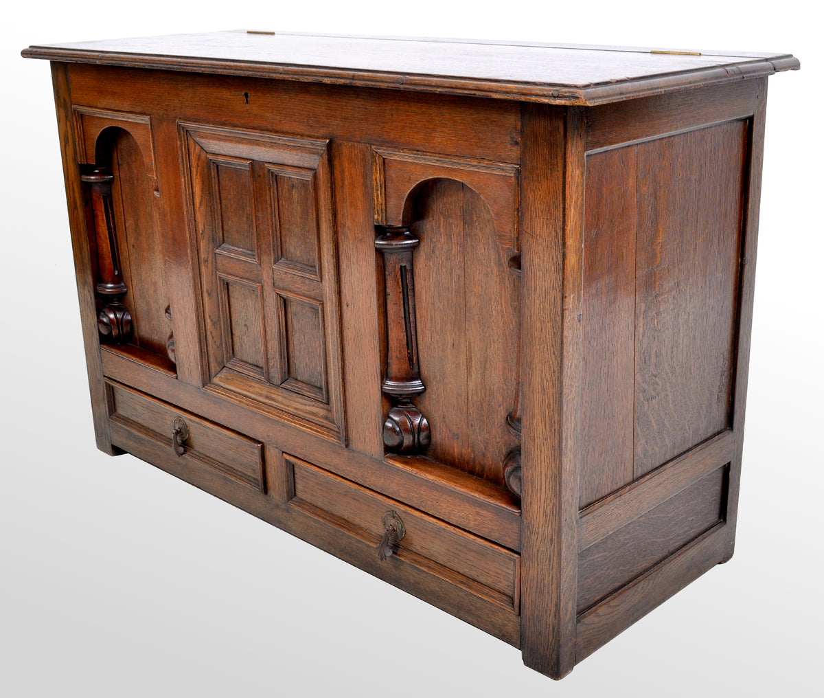 Antique 19th Century Oak Mule Chest/Coffer, circa 1870