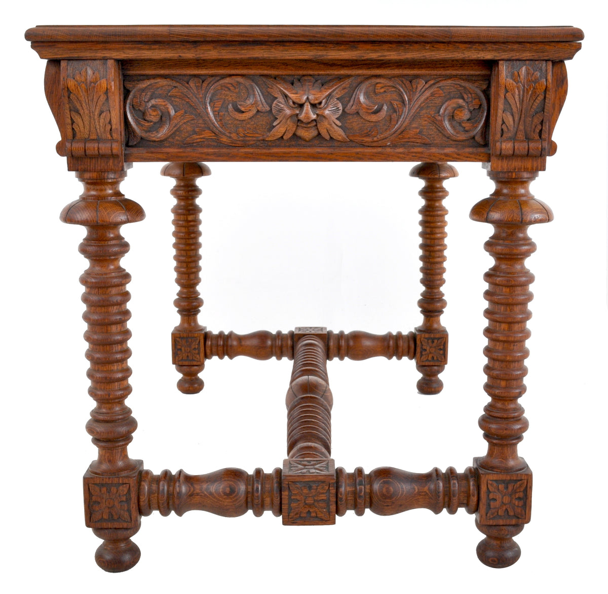 Antique American Arts & Crafts Oak Library / Writing Table / Desk, Circa 1890