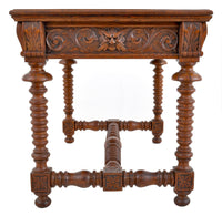 Antique American Arts & Crafts Oak Library / Writing Table / Desk, Circa 1890