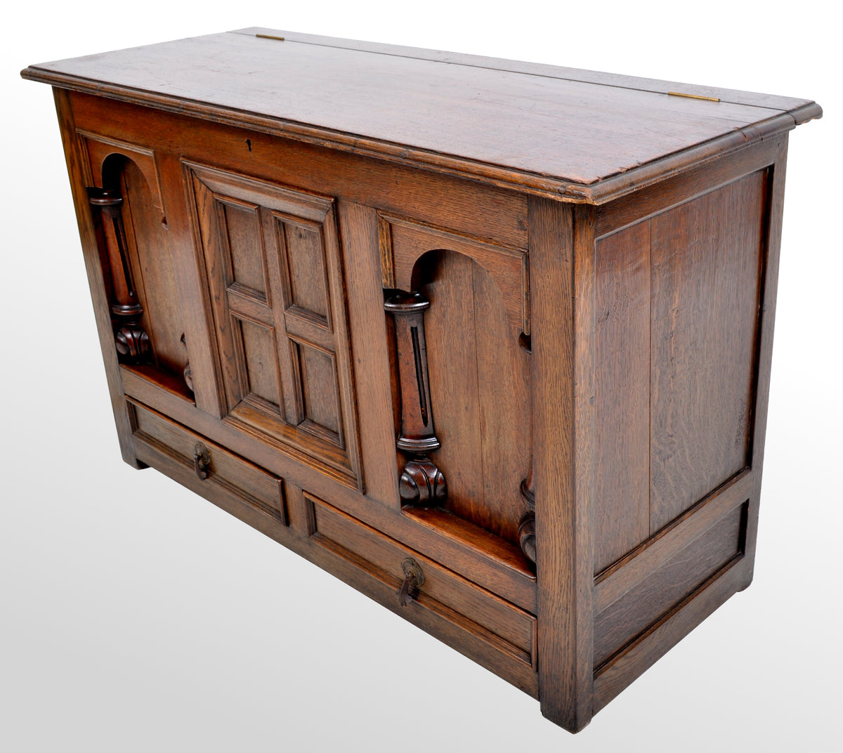 Antique 19th Century Oak Mule Chest/Coffer, circa 1870