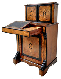 Antique Circassian Walnut Inlaid Aesthetic Movement Bonheur du Jour/Writing Desk, Circa 1880