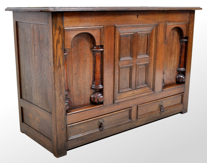 Antique 19th Century Oak Mule Chest/Coffer, circa 1870