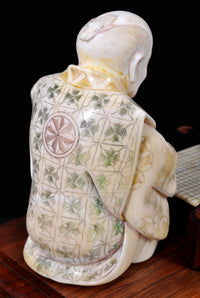 Antique Japanese Meiji Period Ivory Figural Group / Okimono, Go Players, circa 1890