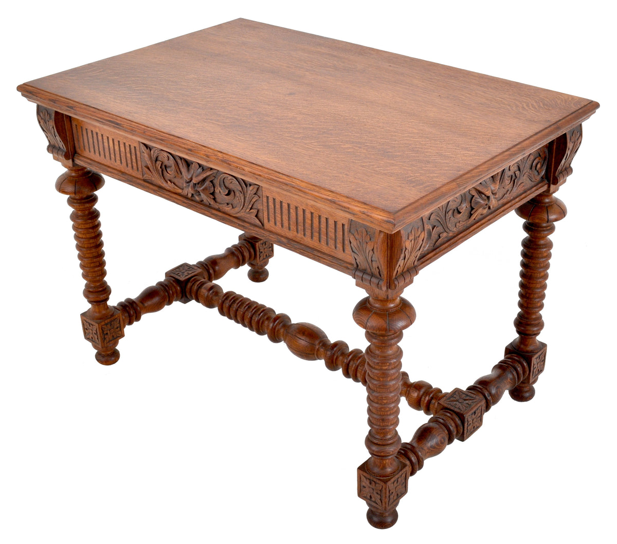 Antique American Arts & Crafts Oak Library / Writing Table / Desk, Circa 1890