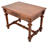Antique American Arts & Crafts Oak Library / Writing Table / Desk, Circa 1890