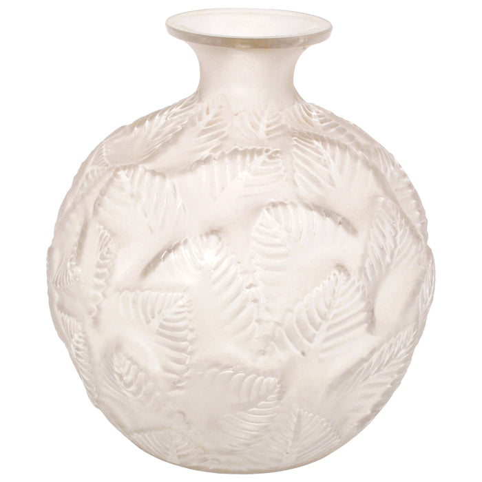 Antique French Art Deco Rene Lalique Clear Opalescent "Ormeaux" Glass Vase 1926
