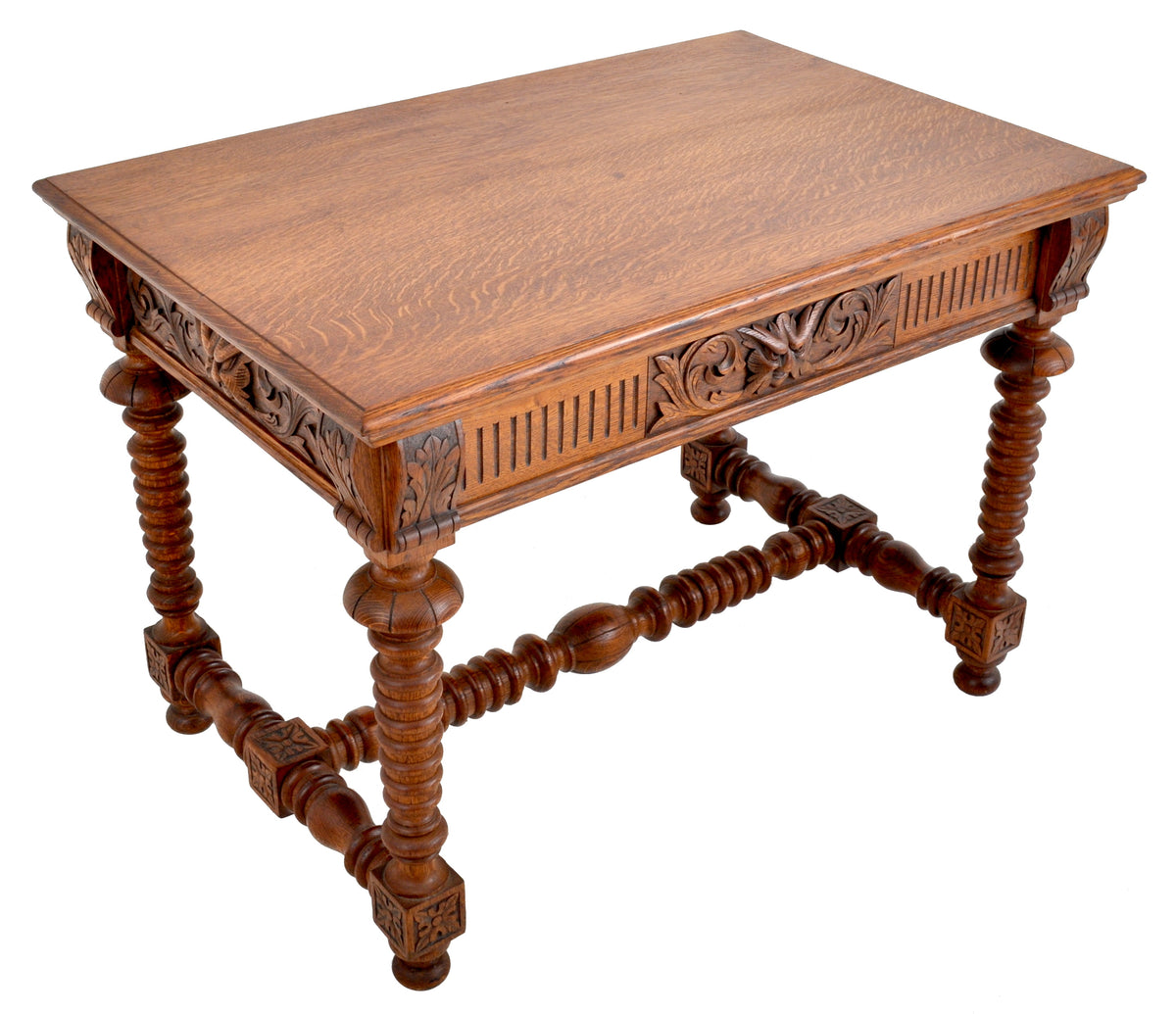 Antique American Arts & Crafts Oak Library / Writing Table / Desk, Circa 1890