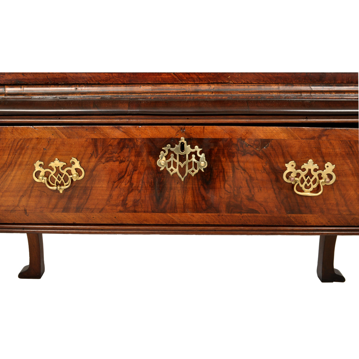 Antique Queen Anne George II Georgian Walnut Chest on Stand / Highboy, circa 1740