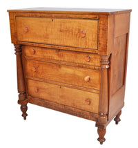 Antique American Empire 'Tiger Maple' Chest of Drawers/dresser, Pennsylvania circa 1840